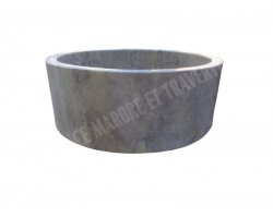 Travertin Gris Silver Vasque Cylindre