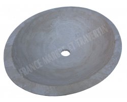 Travertin Beige Vasque Ovale 55x45 cm Adouci 2