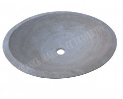 Travertin Beige Vasque Ovale 55x45 cm Adouci 2