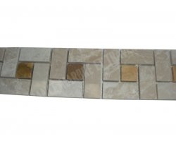 Marbre Frise Target Beige - Jaune Poli 7,5x30 cm 2