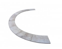 Travertin Beige Margelle Courbe 150/33 3 cm Arrondi 2