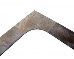 Travertin Walnut 1A Margelle Rentrant 61x61 3 Arrondi 2