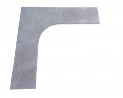 Travertin Beige 1A Margelle Rentrant 61x61 2 Arrondi 2