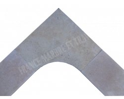 Travertin Beige 1A Margelle Rentrant 61x61 2 Arrondi 2