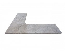 Travertin Silver 1A Margelle Rentrant 40x40 3 Droit 2