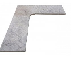 Travertin Silver 1A Margelle Rentrant 40x40 3 Droit 2