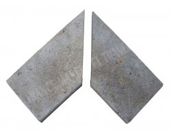 Travertin Beige 1A Rentrant Languette 61x61 5 cm Arrondi 2