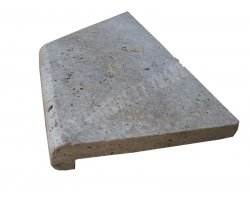 Travertin Beige 1A Rentrant Languette 61x61 5 cm Arrondi 2