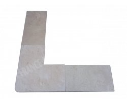 Travertin Clair A Margelle Sortant 61x61 3 cm Arrondi 2