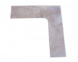 Travertin Beige 1A Margelle Rentrant 61x61 5 Arrondi 2