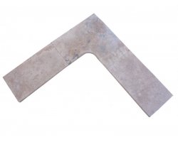 Travertin Beige 1A Margelle Rentrant 61x61 5 Arrondi 2