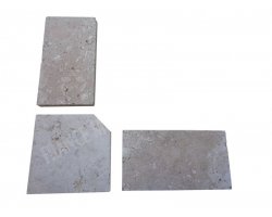 Travertin Beige 2B Margelle Rentrant 43x43 5 Droit  2