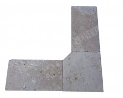 Travertin Beige 2B Margelle Rentrant 43x43 5 Droit  2