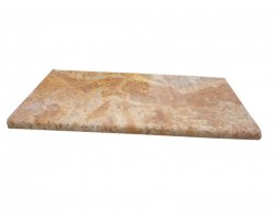 Travertin Jaune Scabas Margelle 30x60 3 cm Arrondi 2