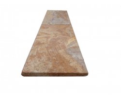 Travertin Jaune Scabas Margelle 30x60 3 cm Arrondi 2