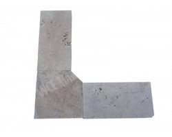 Travertin Beige 2A Margelle Rentrant 40x40 3 cm Droit 2