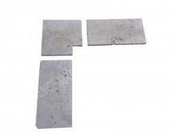 Travertin Beige 3A Margelle Rentrant 40x40 3 Droit 2