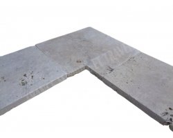 Travertin Beige 3A Margelle Rentrant 40x40 3 Droit 2