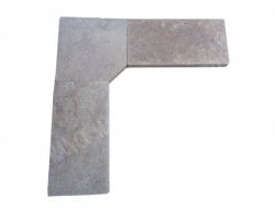 Travertin Beige 2A Margelle Rentrant 40x40 5 cm Droit 2