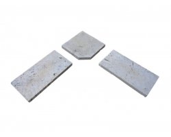 Travertin Beige 2A Margelle Rentrant 40x40 5 Droit  2