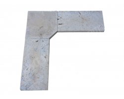 Travertin Beige 2A Margelle Rentrant 40x40 5 Droit  2