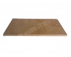 Travertin Noce Margelle 30,5x61 2 cm Arrondi 2