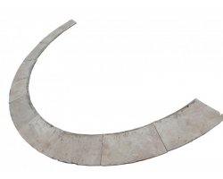 Travertin Clair Margelle Courbe 150/30,5 3 cm Arrondi 2