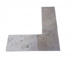 Travertin Beige 3B Margelle Rentrant 43x43 3 Droit 2