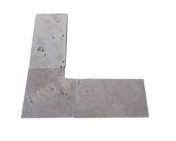 Travertin Beige 3B Margelle Rentrant 43x43 3 Droit 2