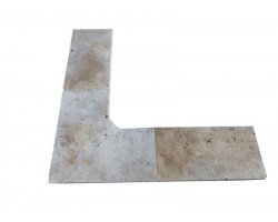 Travertin Beige 1B Margelle Rentrant 61x61 3 Arrondi 2