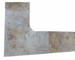 Travertin Beige 1B Margelle Rentrant 61x61 3 Arrondi 2