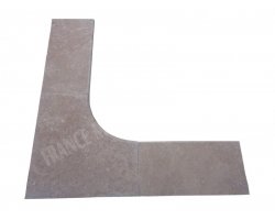 Travertin Noce 1A Margelle Rentrant 61x61 3 Arrondi 2