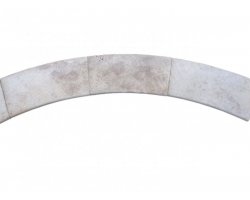 Travertin Beige Margelle Courbe 150/30,5 3 cm Arrondi 2