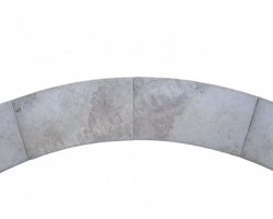 Travertin Beige Margelle Courbe 150/30,5 3 cm Arrondi 2