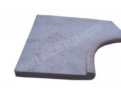 Travertin Beige Nez de Margelle Rentrant 61x61 5 cm  2