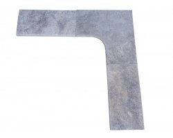 Travertin Silver 1A Margelle Rentrant 61x61 3 Arrondi 2