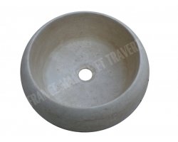 Travertin Beige Vasque Petit Lentille Adouci 2