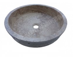 Travertin Walnut Vasque Encastrer Strié 2