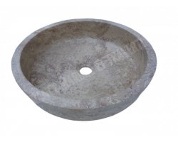 Travertin Walnut Vasque Encastrer Strié 2