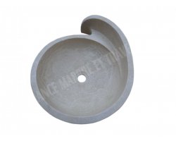 Travertin Beige Vasque Escargot Adouci 2