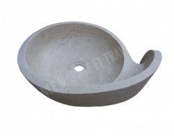 Travertin Beige Vasque Escargot Adouci 2