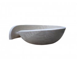 Travertin Beige Vasque Escargot Adouci 2