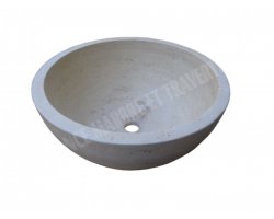 Travertin Beige Vasque Grand Bol Adouci 2