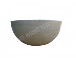 Travertin Beige Vasque Grand Bol Adouci 2