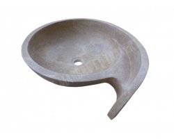Travertin Noce Vasque Escargot Adouci 2