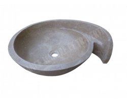 Travertin Noce Vasque Escargot Adouci 2