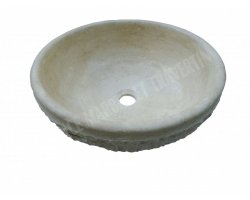 Travertin Beige Vasque Bol Eclaté 2