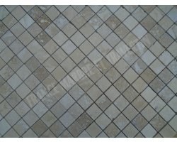 Travertin Beige Mosaïque 4,8x4,8 cm Rebouché  2