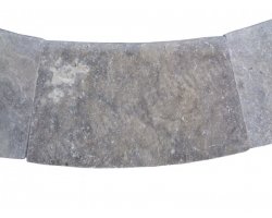 Travertin Silver Margelle Courbe 150/30,5 3 cm Arrondi 2