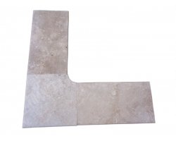 Travertin Beige 1B Margelle Rentrant 40x40 3 Arrondi 2
